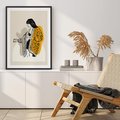 Plakat bez ramy 30x40 - Żółte Akcenty w Grafice - grafika, minimalizm