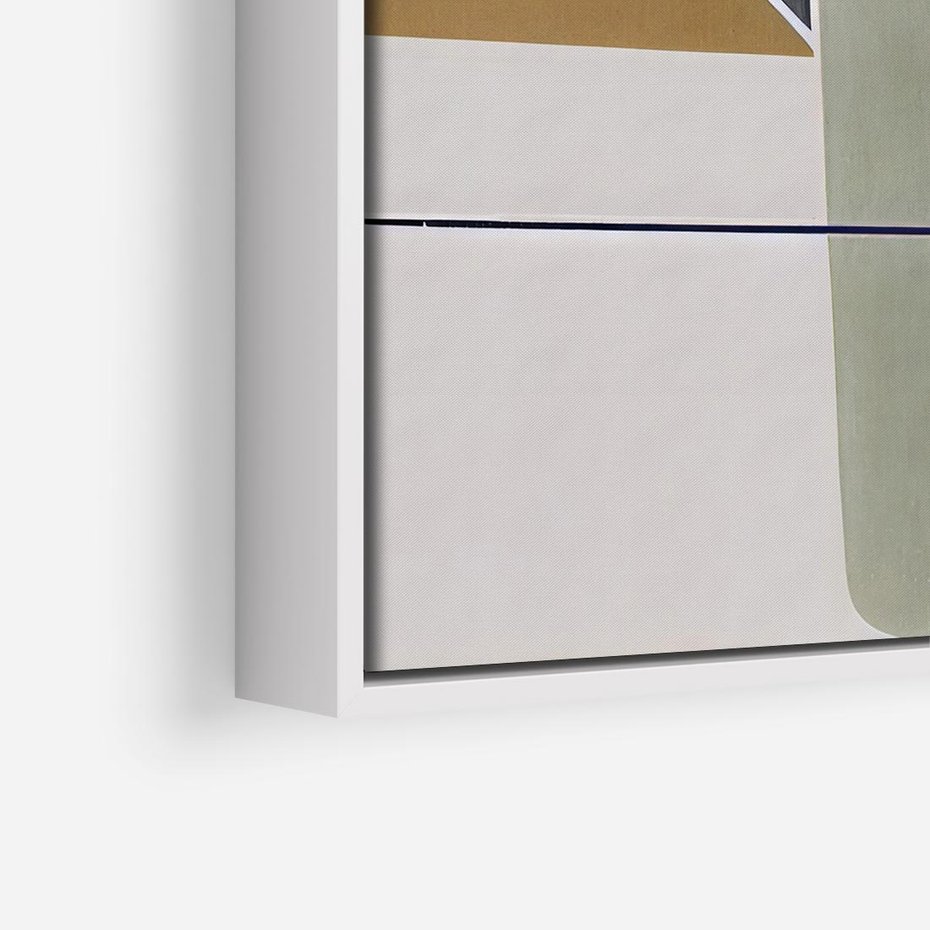 Obraz w ramie 80x80 - Sztuka Abstrakcji - geometryczne kształty, kolorowe prostokąty - rama biała