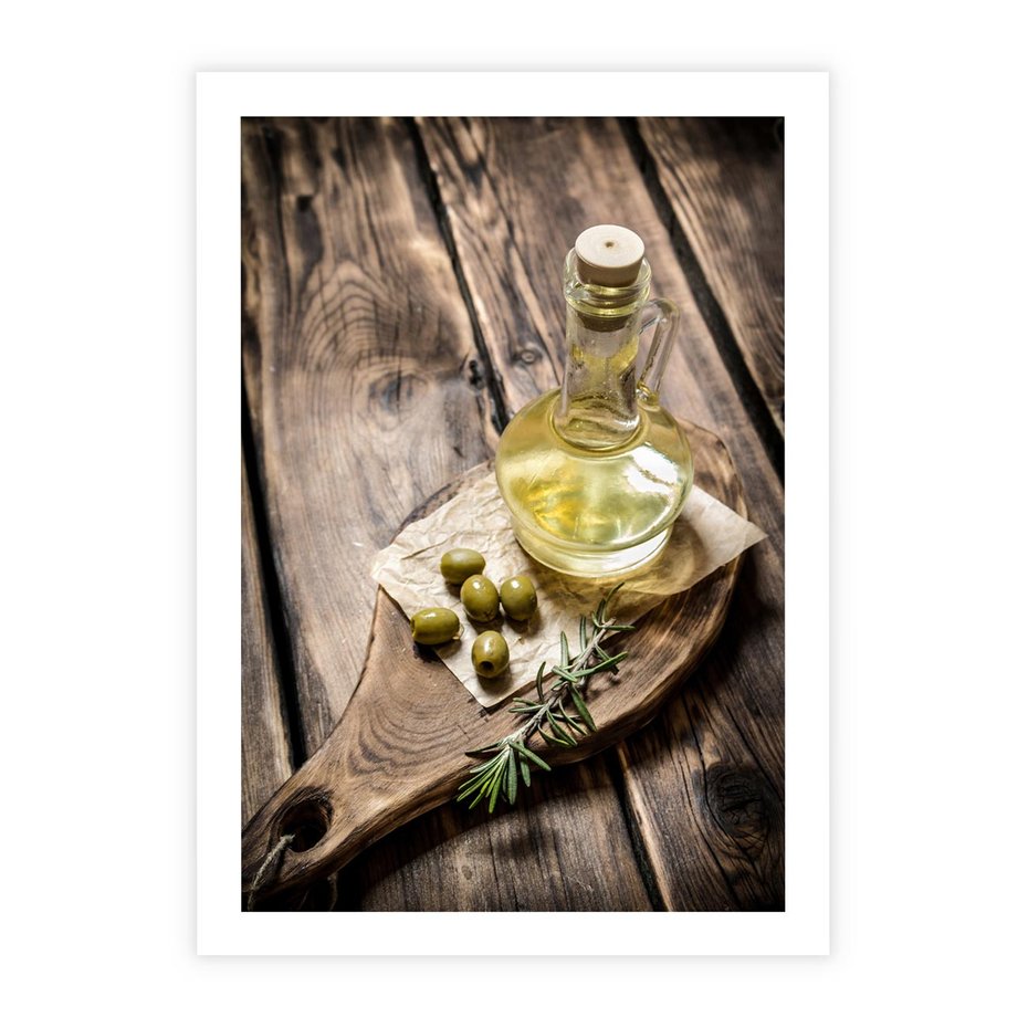 Plakat bez ramy 50x70 - Oliwki w restauracji - oliwa, oliwki