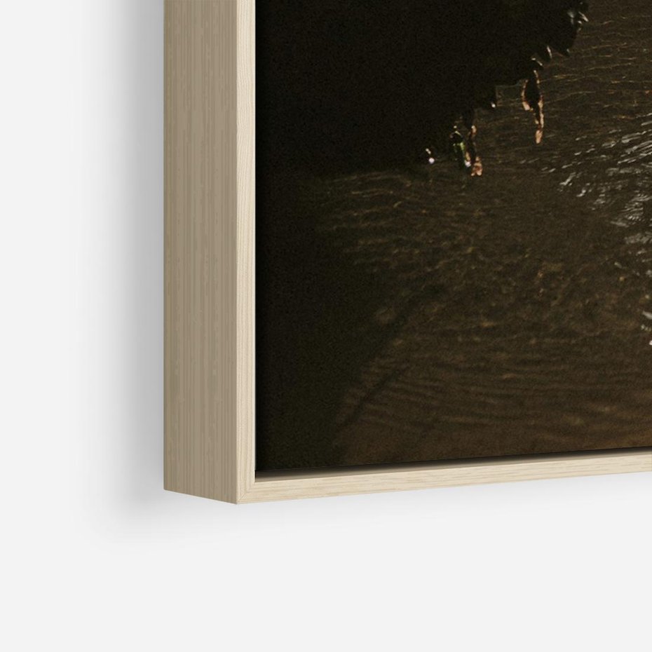 Obraz w ramie 70x50 - Relaksujący Raj - plaża, morze - rama drewno