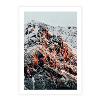 Plakat bez ramy 21x30 - Zima na Szczycie - góry, zima