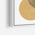 Obraz w ramie 50x50 - Wewnętrzne Formy - koła okręgi, abstrakcyjna nowoczesna sztuka - rama biała