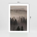 Plakat bez ramy 21x30 - Mglista Opowieść Lasu - las, mgła