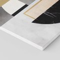 Obraz na płótnie 80x80 - Biało-Czarne Formy - nowoczesna geometria, koło