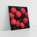 Obraz na płótnie 60x60 - Maliny Soczysta Eksplozja - maliny, owoce