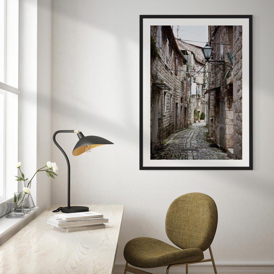 Plakat bez ramy 21x30 - Malownicza uliczka we Włoszech - uliczka, Włoch