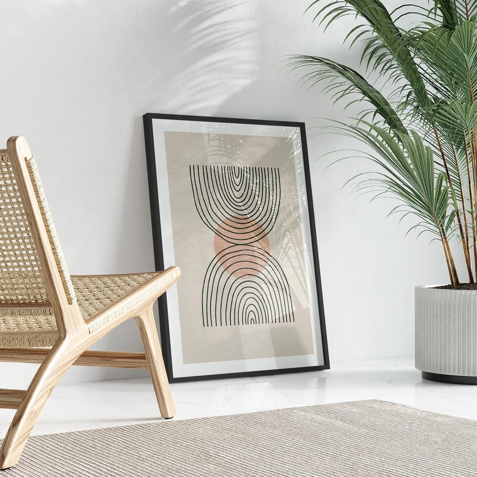 Plakat bez ramy 50x70 - Nowy Rytuał - abstrakcyjna sztuka, boho kształty