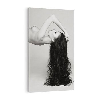 Obraz na płótnie 80x120 - Piękno włosów kobiety w ruchu - włosy, piękno
