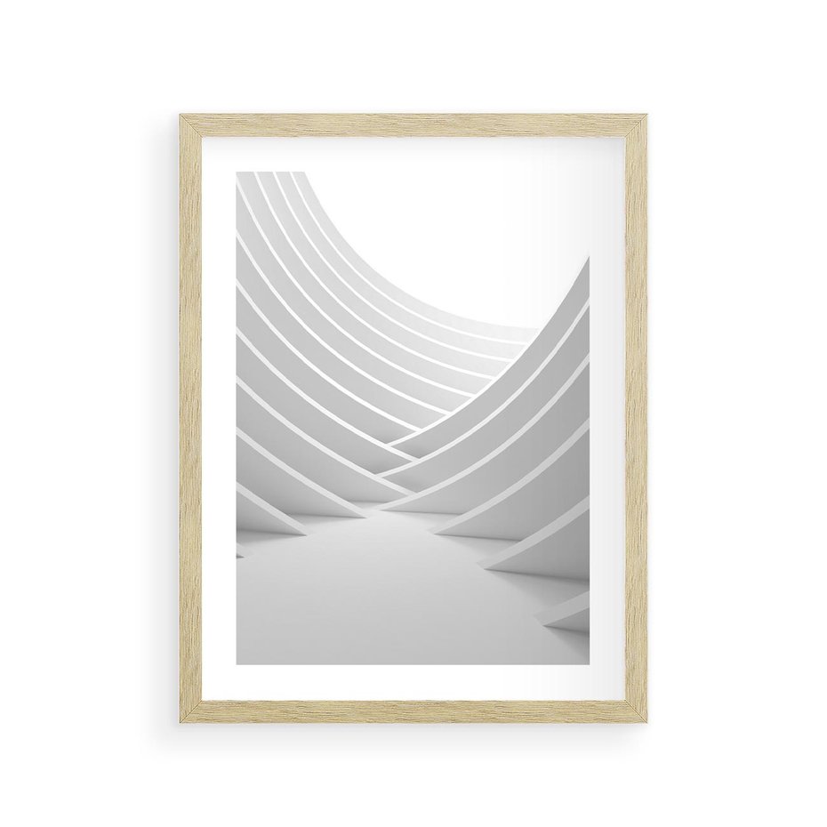 Plakat w ramie 30x40 - Nowoczesna Ekspresja - abstrakcja, 3D - rama drewno