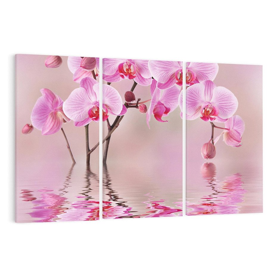 Obraz na płótnie 120x80 - Relaksacyjne spa w otoczeniu storczyka - spa, storczyk