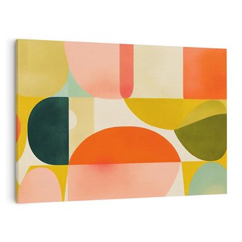 Obraz na płótnie 100x70 - Eklektyczne Oblicza - geometryczne kolorowe kształty, eksplozja kolorów