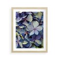 Plakat w ramie 40x50 - Hortensja - delikatność kwiatów - hortensja, kwiaty - rama drewno