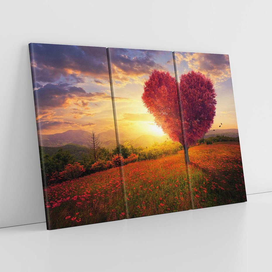 Obraz na płótnie 120x80 - serce natury - drzewo, serce