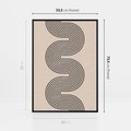 Obraz w ramie 50x70 - Bezgraniczne Odbicia - abstrakcyjne linie, geometria - rama czarna