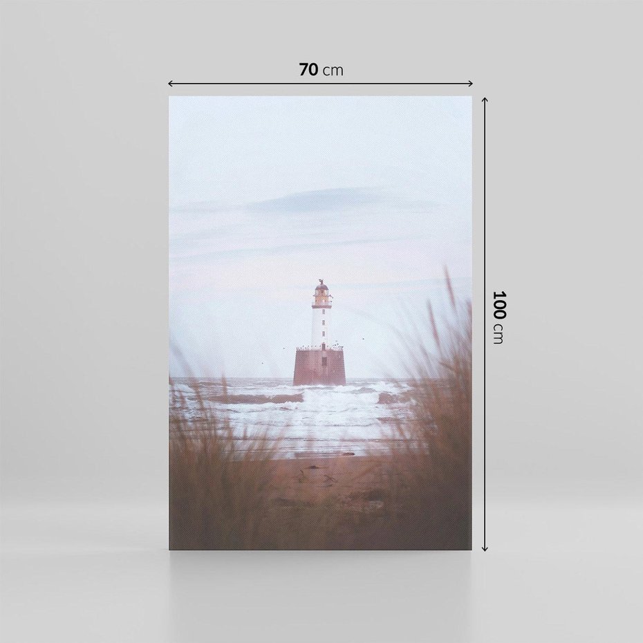 Obraz na płótnie 70x100 - Magiczna Aura - latarnia, mgła