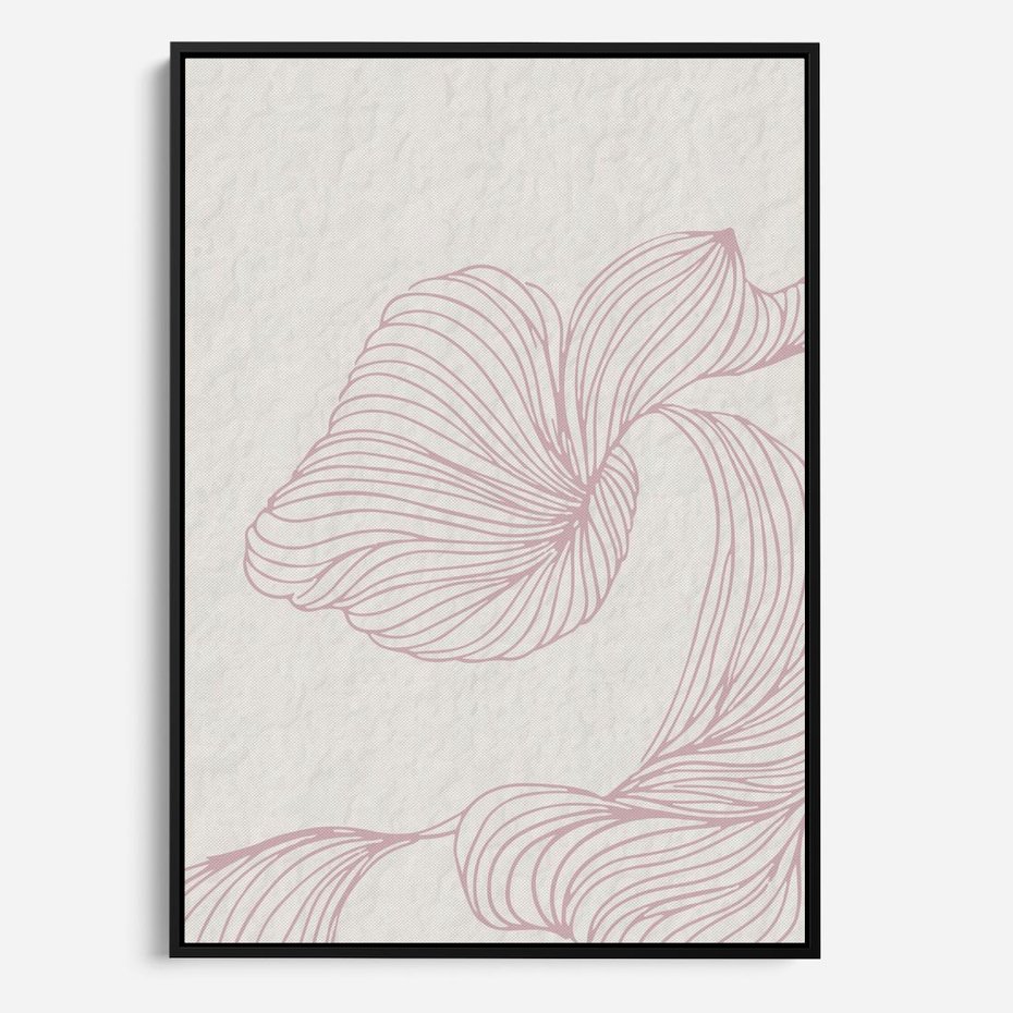 Obraz w ramie 50x70 - Szept marzeń i tajemnic - abstrakcyjne, roślinne ornamenty - rama czarna