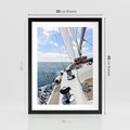 Plakat w ramie 30x40 - Moc żaglowca na pełnym morzu - żaglowiec, jacht - rama czarna