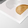 Plakat bez ramy 30x40 - Piękno wGeometrycznych Kształtach i Złocie - nowoczesna geometryczna grafika, złote elementy