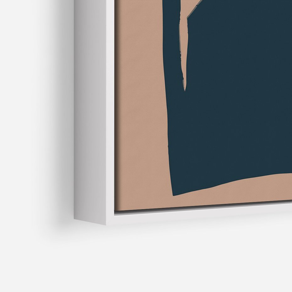 Obraz w ramie 50x70 - Wnętrza Boho Serca - abstrakcyjny obraz, plakat - rama biała