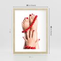Plakat w ramie 30x40 - Manicure spa: piękno i relaks - manicure, spa - rama drewno