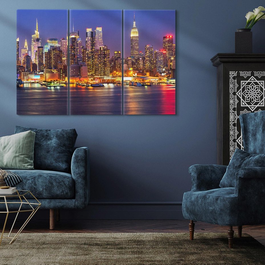 Obraz na płótnie 120x80 - Dusza Ameryki: miasto nieprzespanych nocy - Ameryka, USA