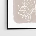 Obraz w ramie 50x70 - Pastelowe Nastroje - nowoczesny subtelny plakat, beżowy - rama czarna