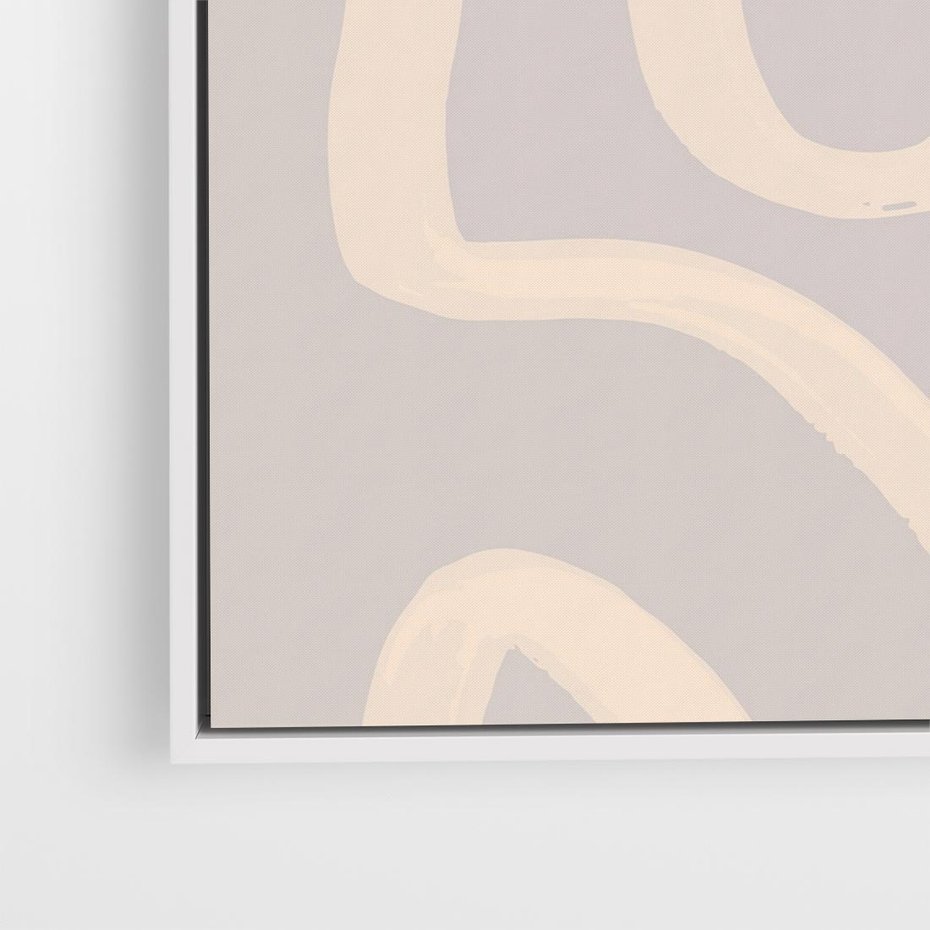 Obraz w ramie 50x50 - Nowoczesne Odbicia - minimalistyczny obraz, nowoczesny - rama biała