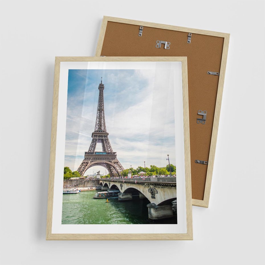 Plakat w ramie 50x70 - Ikona Romantyzmu - Eiffla, Francja - rama drewno