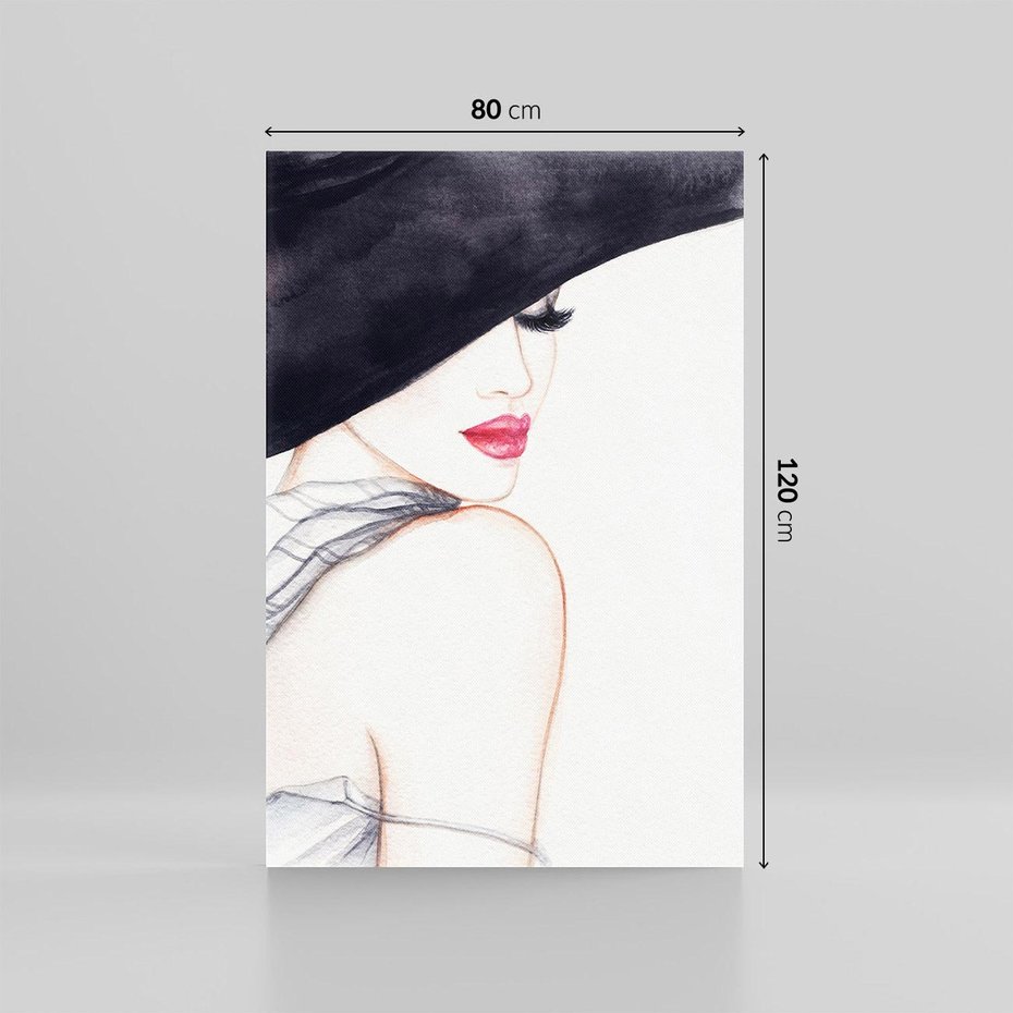 Obraz na płótnie 80x120 - Stylowa Ekspresja - kobieta, moda