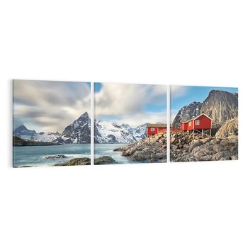 Obraz na płótnie 150x50 - Norweskie jezioro wśród gór - norwegia, jezioro