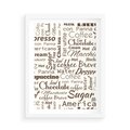Plakat w ramie 50x70 - Kawa w Stylu Coffee - kawa, coffee - rama biała