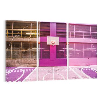 Obraz na płótnie 120x80 - Boisko Koszykówki - Pasja Sportowego Ducha - boisko, koszykówka