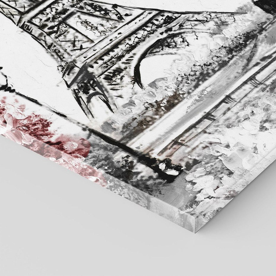 Obraz na płótnie 80x120 - Romantyczny Paryż - Paryż, Wieża