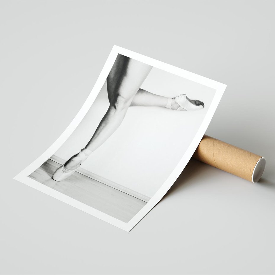 Plakat bez ramy 50x70 - Tańcząca Delikatność - artystyczne zdjęcie, odcienie szarości