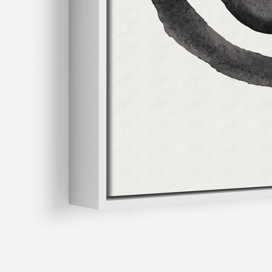 Obraz w ramie 70x100 - Bezgraniczne Widoki - abstrakcyjne plamy okręgi, akwarelowe - rama biała