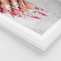 Plakat w ramie 50x70 - Paznokcie jak dzieło sztuki - paznokcie, manicure - rama biała