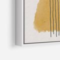 Obraz w ramie 50x70 - Migocące Impulsy - abstrakcyjna akwarelowa plama, nieregularne kreski - rama biała