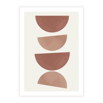 Plakat bez ramy 30x40 - Abstrakcyjne Widzenia - abstrakcyjne geometryczne kształty, odcienie brązu i beżu