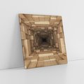 Obraz na płótnie 80x80 - Abstrakcyjny 3D tunel: Podróż w głębię - 3D, tunel