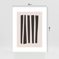 Plakat bez ramy 30x40 - Migotliwa Transformacja Form - minimalizm, czarne pasy