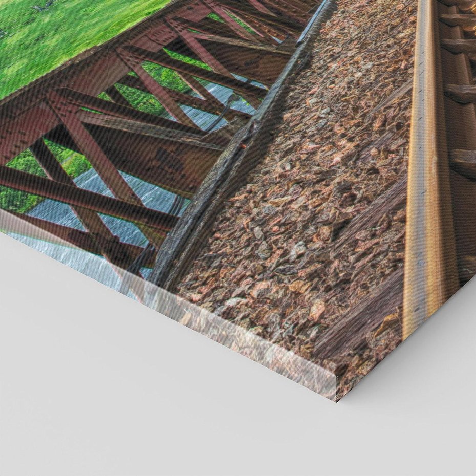 Obraz na płótnie 120x40 - Most Kolejowy - Tropy Podróży w Nocnej Ciszy - most, kolej