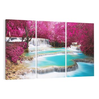 Obraz na płótnie 120x80 - Siła Natury - wodospad, Tajlandia