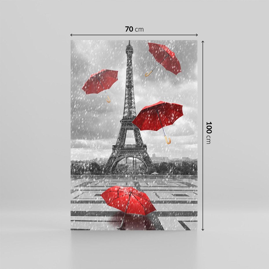 Obraz na płótnie 70x100 - Czarno-biała magia Eiffla - Eiffla, Paryż