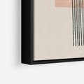 Obraz w ramie 50x50 - Przenikające Formy - nowoczesna sztuka, minimalizm - rama czarna