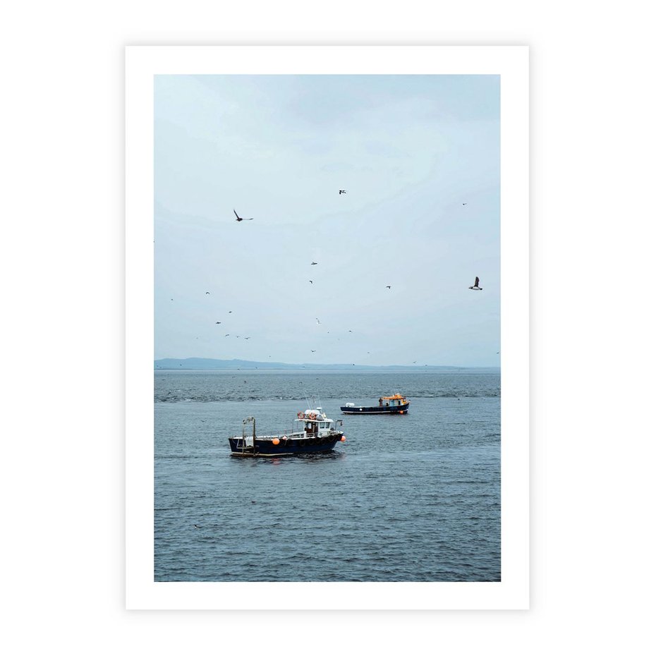 Plakat bez ramy 30x40 - Rybacki Urok - morze, kutry rybackie