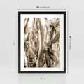 Plakat w ramie 30x40 - Retro Pole Kukurydzy - retro zdjęcie, sepia - rama czarna