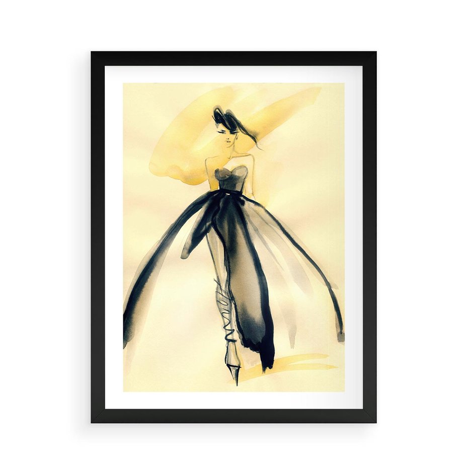 Plakat w ramie 50x70 - Ekspresja Wyrazu - abstrakcja, kobieta - rama czarna