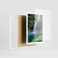 Plakat w ramie 50x70 - Tropikalny Wodospad - wodospad, tropikalny - rama biała