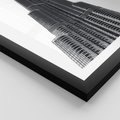 Plakat w ramie 40x50 - Wieżowiec w Monochromii - wieżowiec, architektura - rama czarna