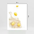 Plakat bez ramy 30x40 - Cytrynowa Siatka - cytryny, materiałowa siatka